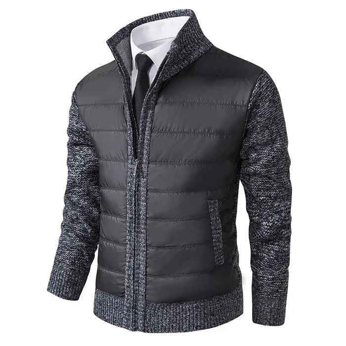 Męski Zestaw | Hybrydowa bluza ze stójką i zamkiem - Arkadya Outlet - Sets