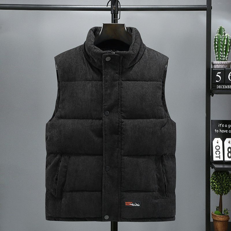 Męski Zestaw Kamizelki | Pikowany sztruks z zapięciem na zatrzaski - Arkadya Outlet - Sets