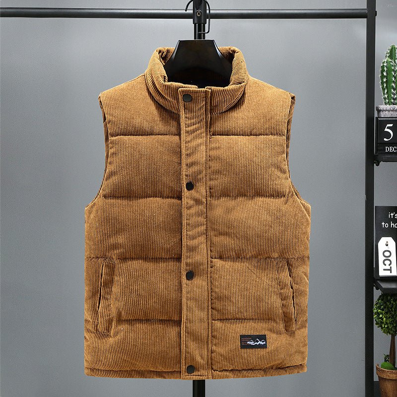 Męski Zestaw Kamizelki | Pikowany sztruks z zapięciem na zatrzaski - Arkadya Outlet - Sets