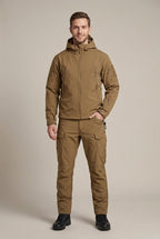 Męski Zestaw Softshell | Kurtka z Kapturem i Spodnie na Zamek - Arkadya Outlet - Sets