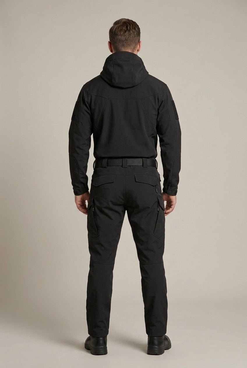 Męski Zestaw Softshell | Kurtka z Kapturem i Spodnie na Zamek - Arkadya Outlet - Sets