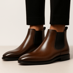 Męskie Botki | Wsuwane z Elastycznymi Panelami Bocznymi - Arkadya Outlet - Boots