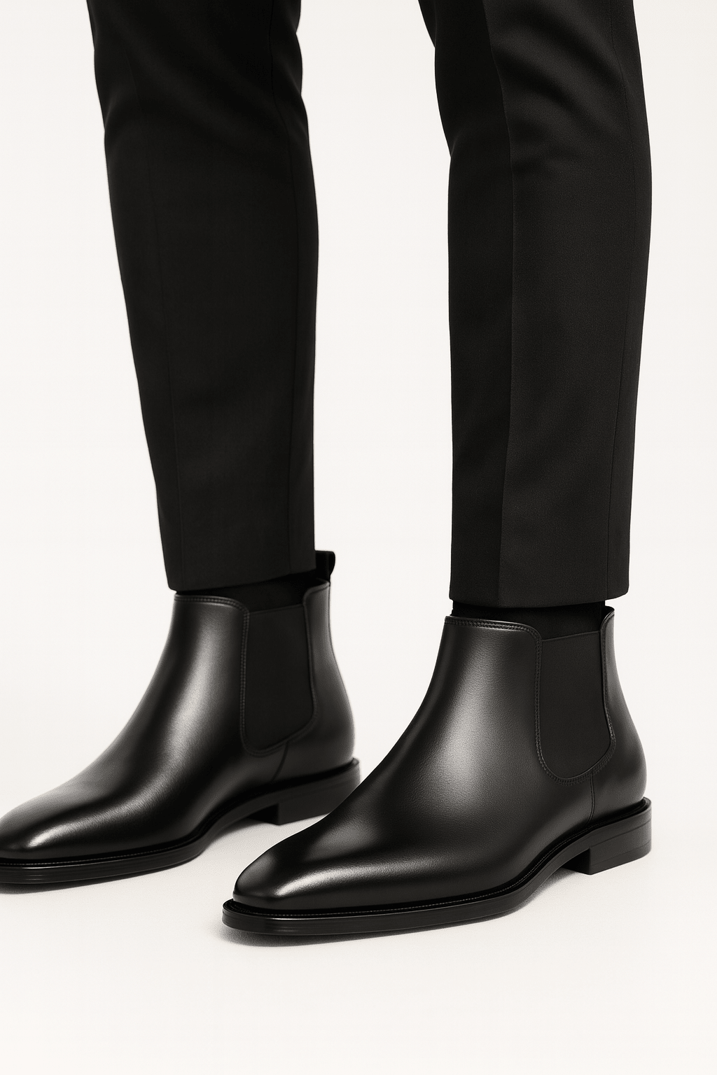 Męskie Botki | Wsuwane z Elastycznymi Panelami Bocznymi - Arkadya Outlet - Boots