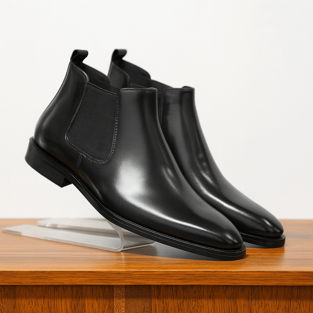 Męskie Botki | Wsuwane z Elastycznymi Panelami Bocznymi - Arkadya Outlet - Boots