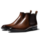 Męskie Buty Chelsea | Klasyczna Konstrukcja z Elastycznymi Bokami - Arkadya Outlet - Shoes