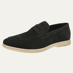 Mokasyny męskie wsuwane – ekoskóra, lekka budowa - Arkadya Outlet - Men Shoes