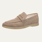 Mokasyny męskie wsuwane – ekoskóra, lekka budowa - Arkadya Outlet - Men Shoes