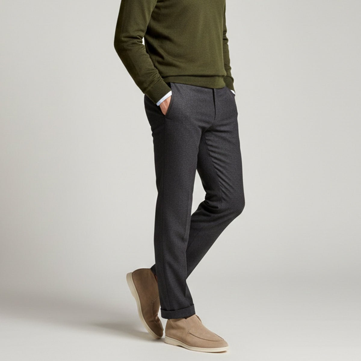 Mokasyny męskie wsuwane – klasyczny fason, niski profil - Arkadya Outlet - Men Shoes