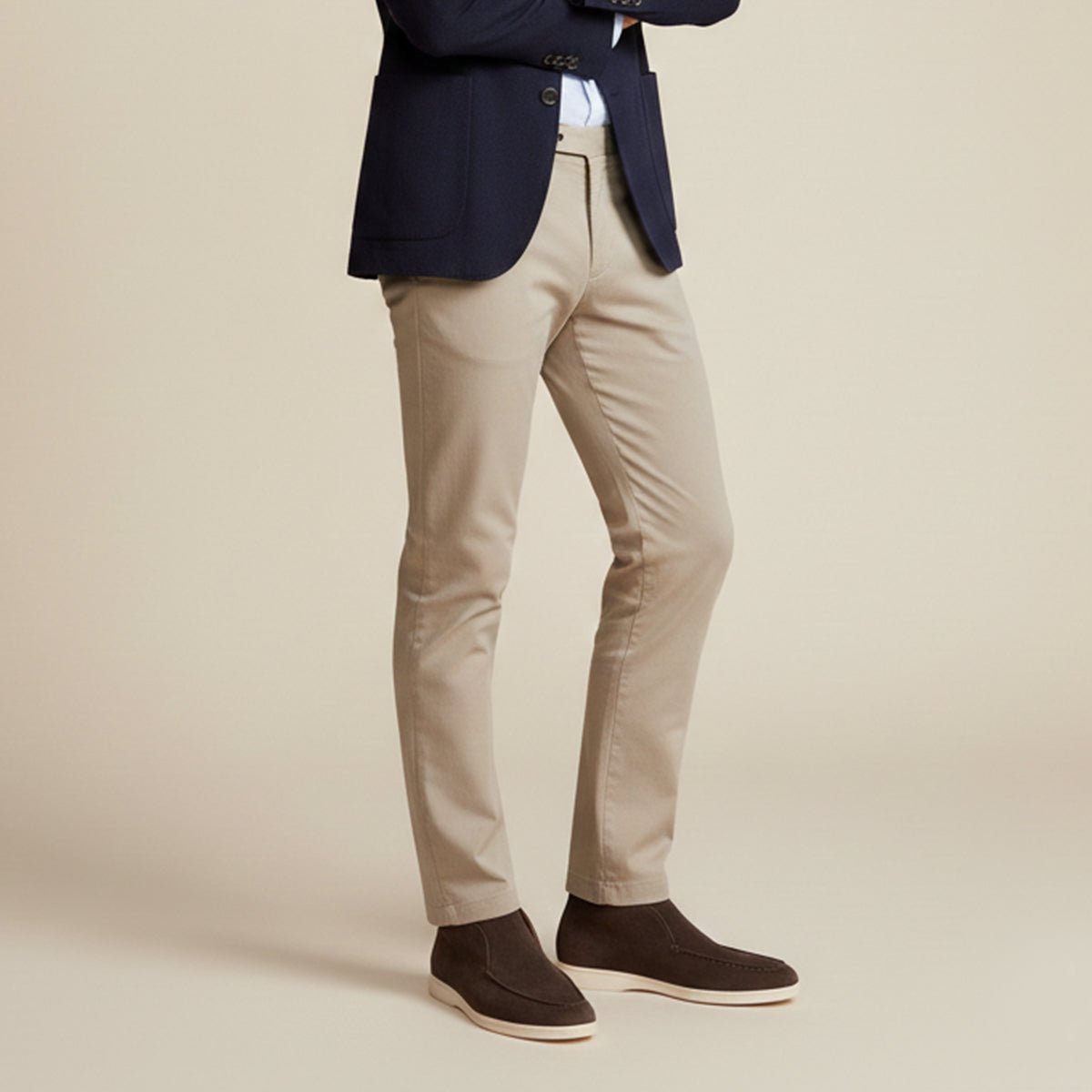 Mokasyny męskie wsuwane – klasyczny krój, niski profil - Arkadya Outlet - Men Shoes