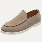 Mokasyny męskie wsuwane – płótno, lekka konstrukcja - Arkadya Outlet - Men Shoes