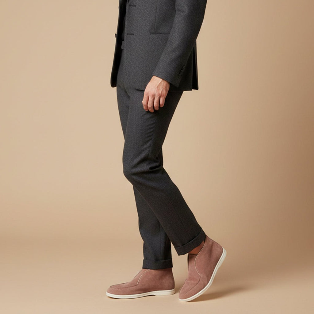 Mokasyny męskie wsuwane – standardowy krój, bez sznurówek - Arkadya Outlet - Men Shoes