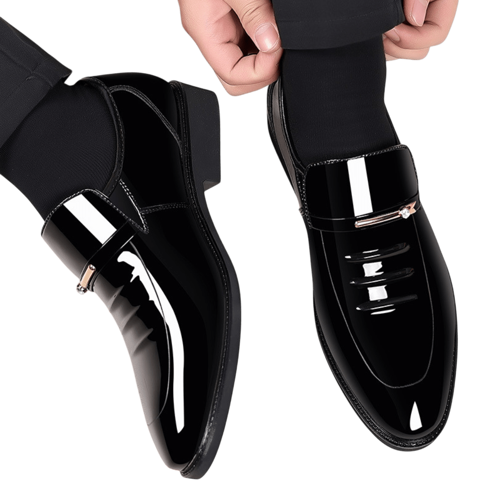 Mokasyny Wizytowe Męskie Wsuwany Szpiczasty Nosek - Arkadya Outlet - Men Shoes