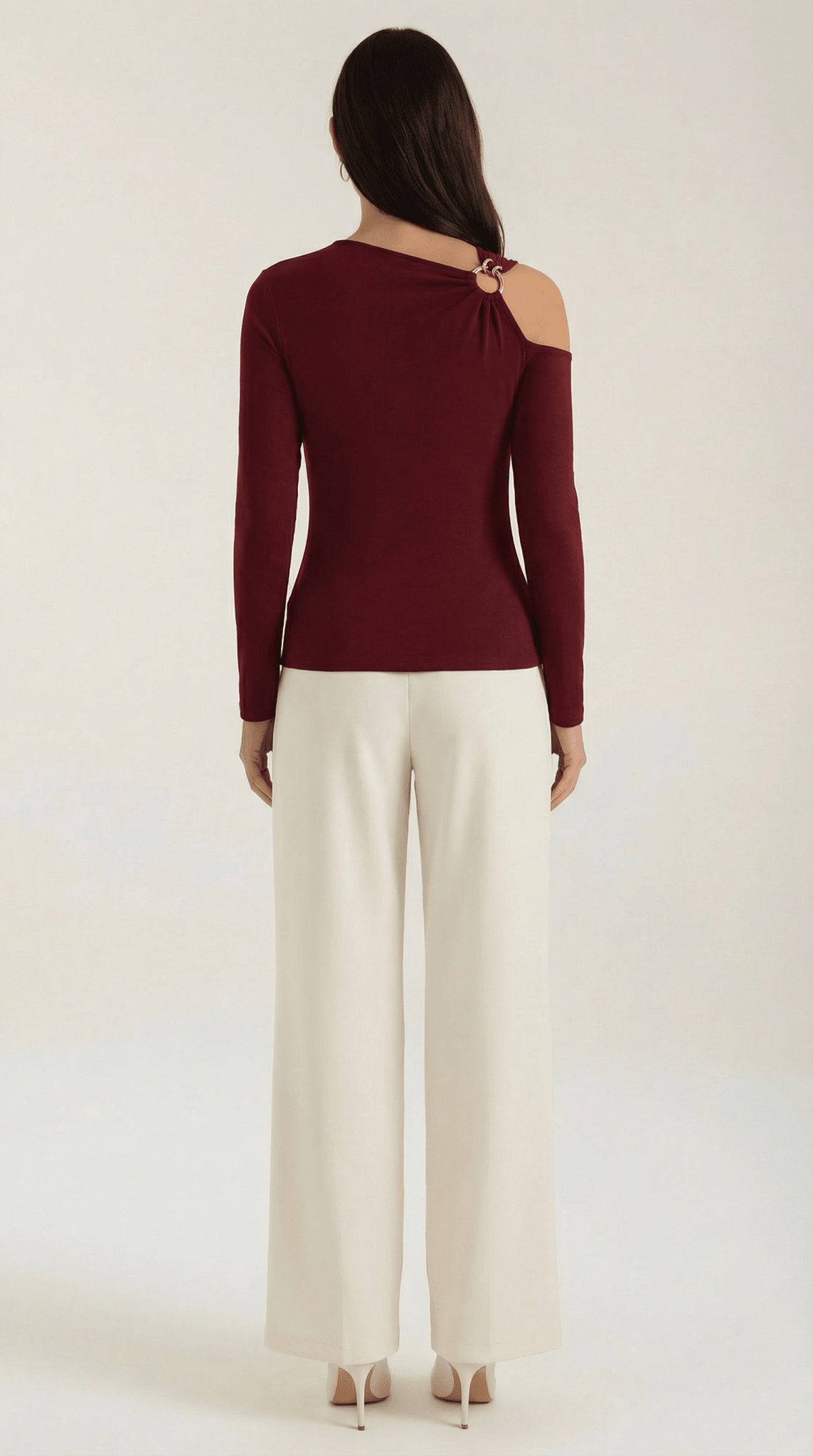 op damski jednoramienny asymetryczny dekolt - Arkadya Outlet - Women Top