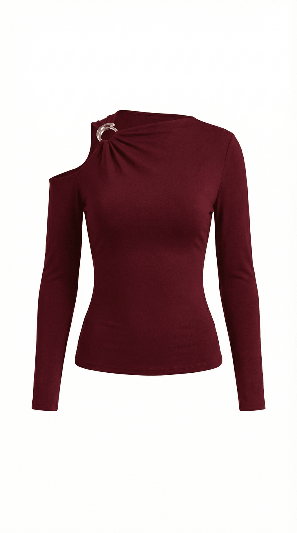 op damski jednoramienny asymetryczny dekolt - Arkadya Outlet - Women Top