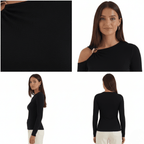 op damski jednoramienny asymetryczny dekolt - Arkadya Outlet - Women Top