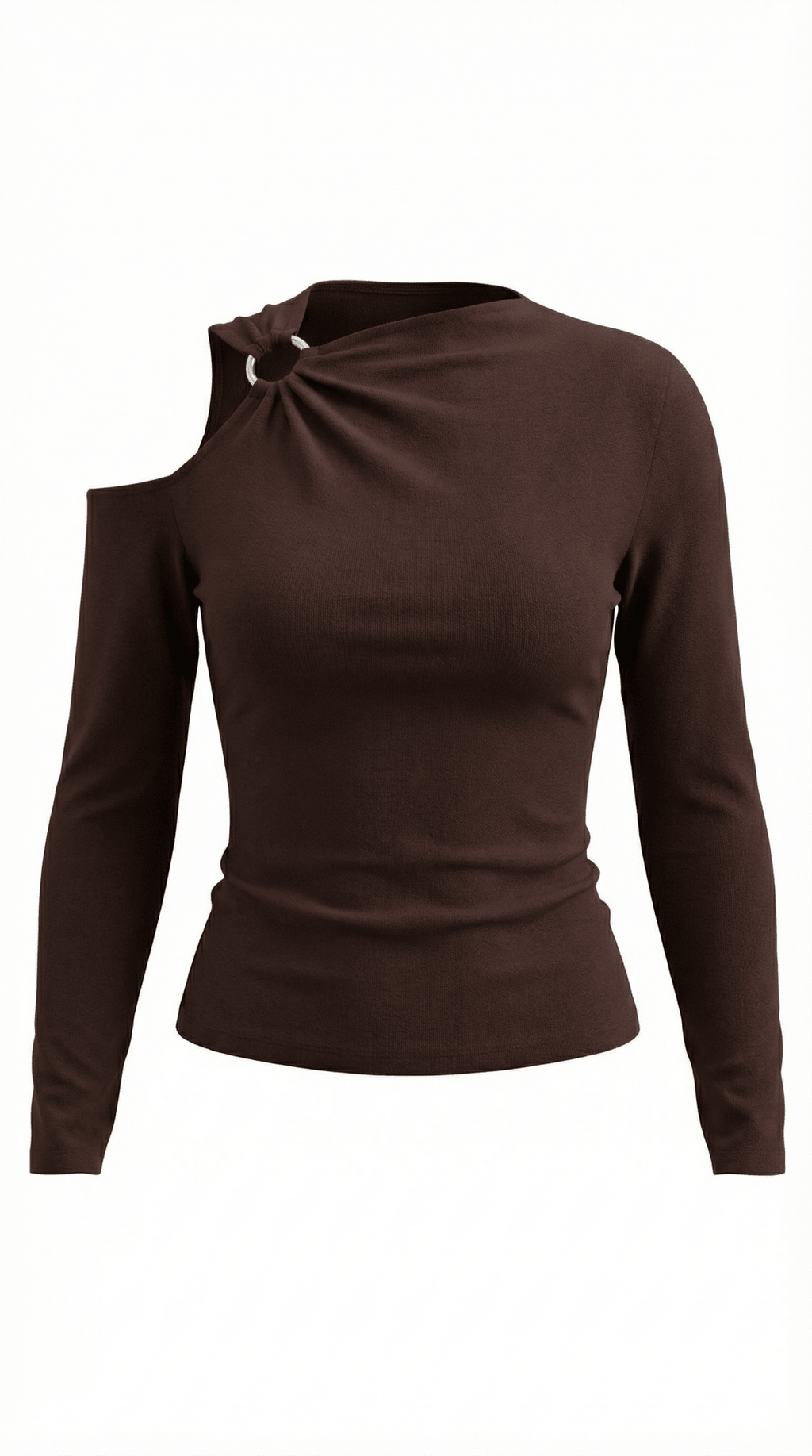 op damski jednoramienny asymetryczny dekolt - Arkadya Outlet - Women Top