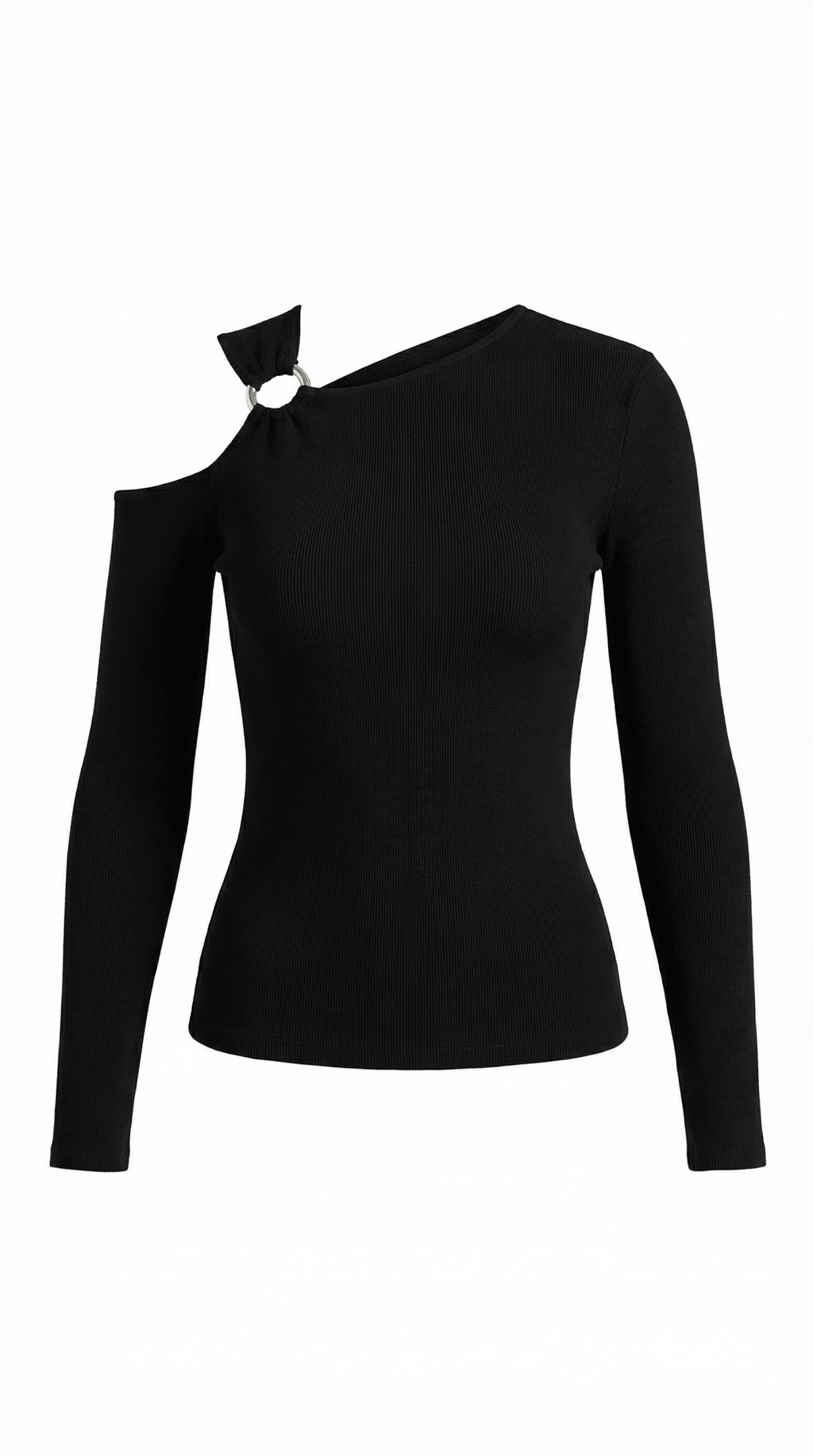 op damski jednoramienny asymetryczny dekolt - Arkadya Outlet - Women Top