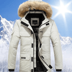 Parka Męska | Ocieplana z kapturem i zamkiem na całej długości - Arkadya Outlet - Jackets