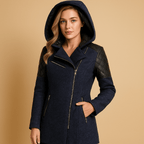 Płaszcz Damski | Długi krój z kapturem na chłodne dni - Arkadya Outlet - Coats