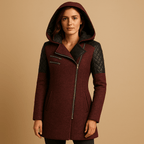 Płaszcz Damski | Długi krój z kapturem na chłodne dni - Arkadya Outlet - Coats
