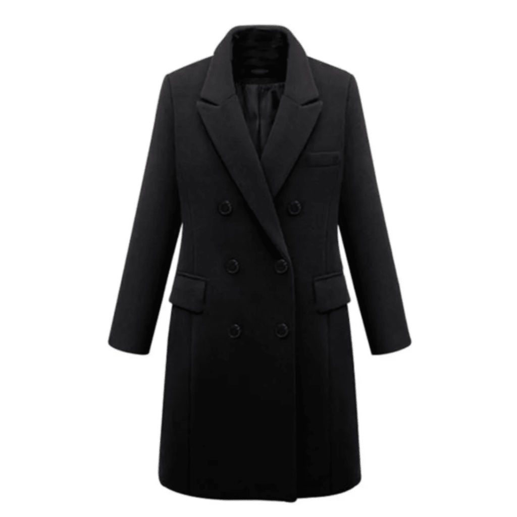Płaszcz Damski | Dopasowany krój z guzikami i kołnierzem z wcięciem - Arkadya Outlet - Coats