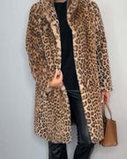 Płaszcz Damski | Krój Oversize z Kołnierzem Wykładanym - Arkadya Outlet - Coats