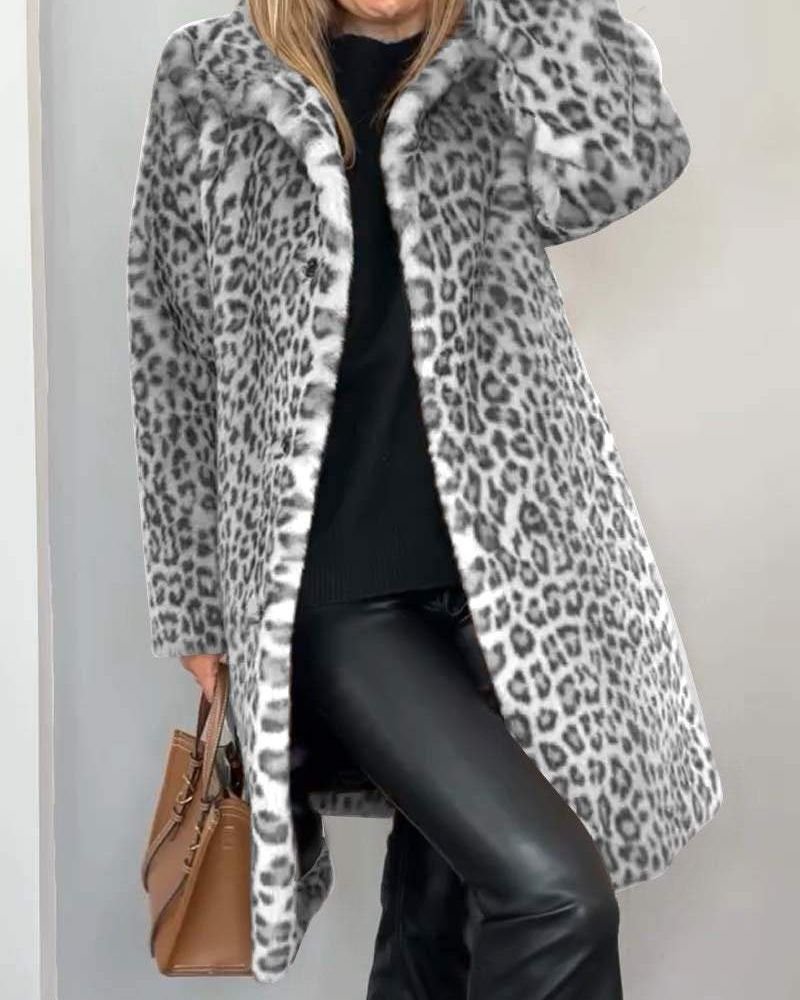 Płaszcz Damski | Krój Oversize z Kołnierzem Wykładanym - Arkadya Outlet - Coats