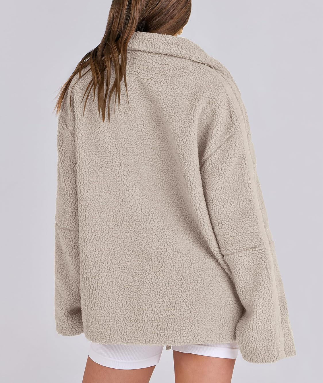 Płaszcz Damski Oversize | Zapięcie na zamek, wydłużony krój - Arkadya Outlet - Coats