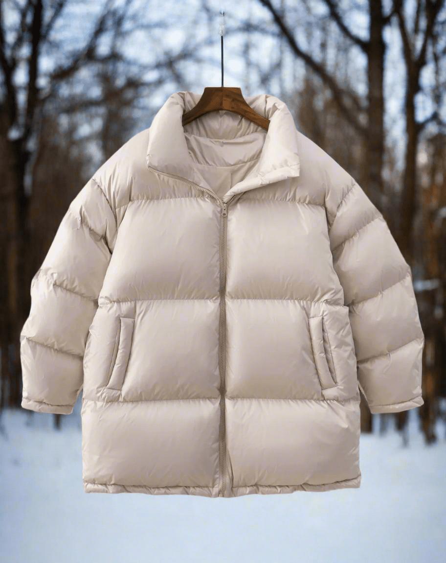 Płaszcz Damski | Pikowany z Wysokim Kołnierzem i Luźnym Krojem - Arkadya Outlet - Coats