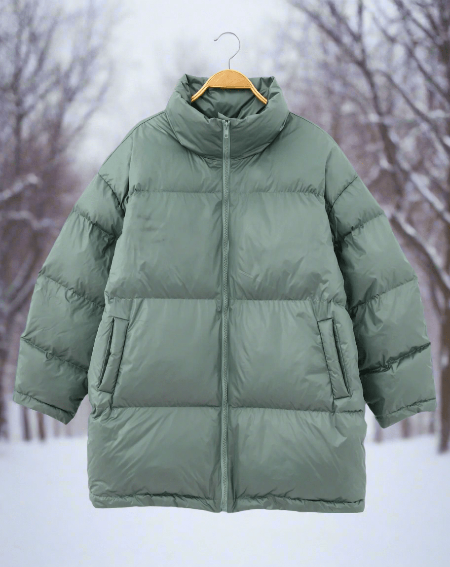 Płaszcz Damski | Pikowany z Wysokim Kołnierzem i Luźnym Krojem - Arkadya Outlet - Coats
