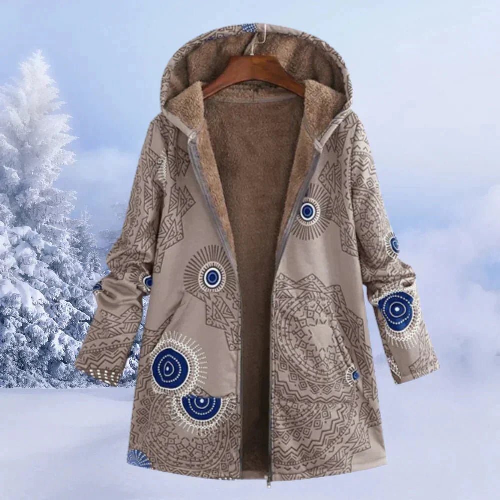 Płaszcz Damski z Kapturem | Regularny krój z zamkiem błyskawicznym - Arkadya Outlet - Coats