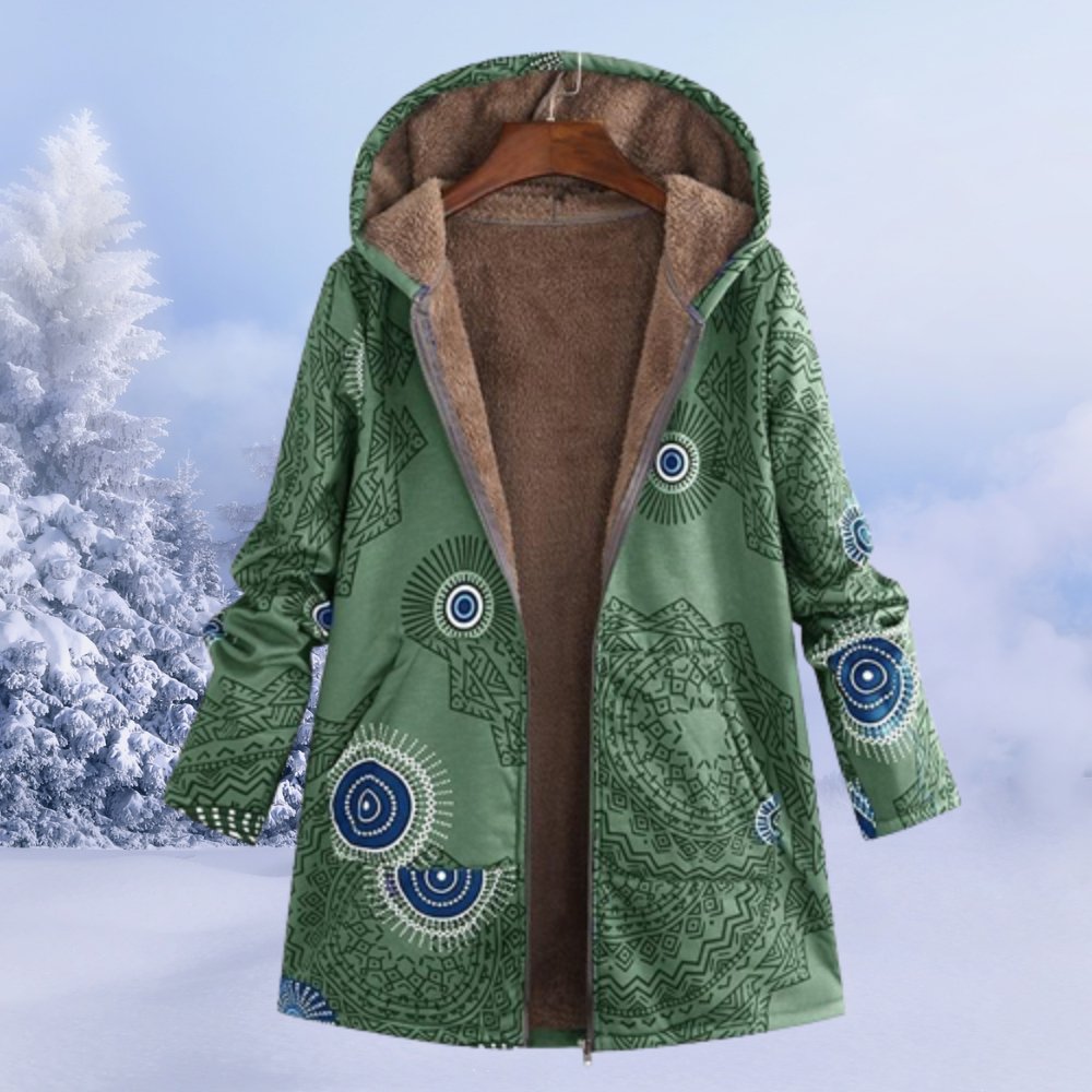 Płaszcz Damski z Kapturem | Regularny krój z zamkiem błyskawicznym - Arkadya Outlet - Coats