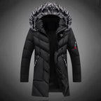 Płaszcz Męski | Długi krój z kapturem i podwójnym zapięciem - Arkadya Outlet - Coats