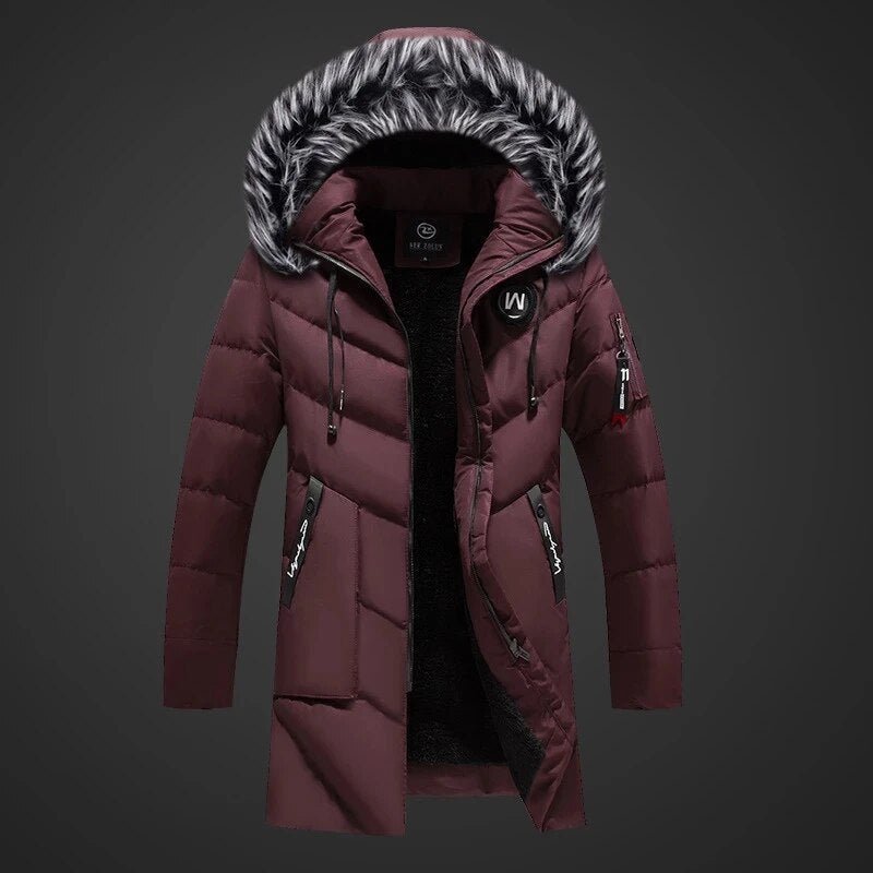 Płaszcz Męski | Długi krój z kapturem i podwójnym zapięciem - Arkadya Outlet - Coats