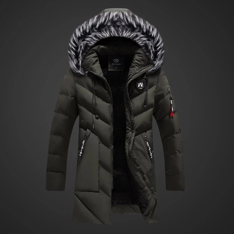 Płaszcz Męski | Długi krój z kapturem i podwójnym zapięciem - Arkadya Outlet - Coats