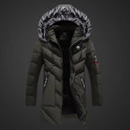 Płaszcz Męski | Długi krój z kapturem i podwójnym zapięciem - Arkadya Outlet - Coats
