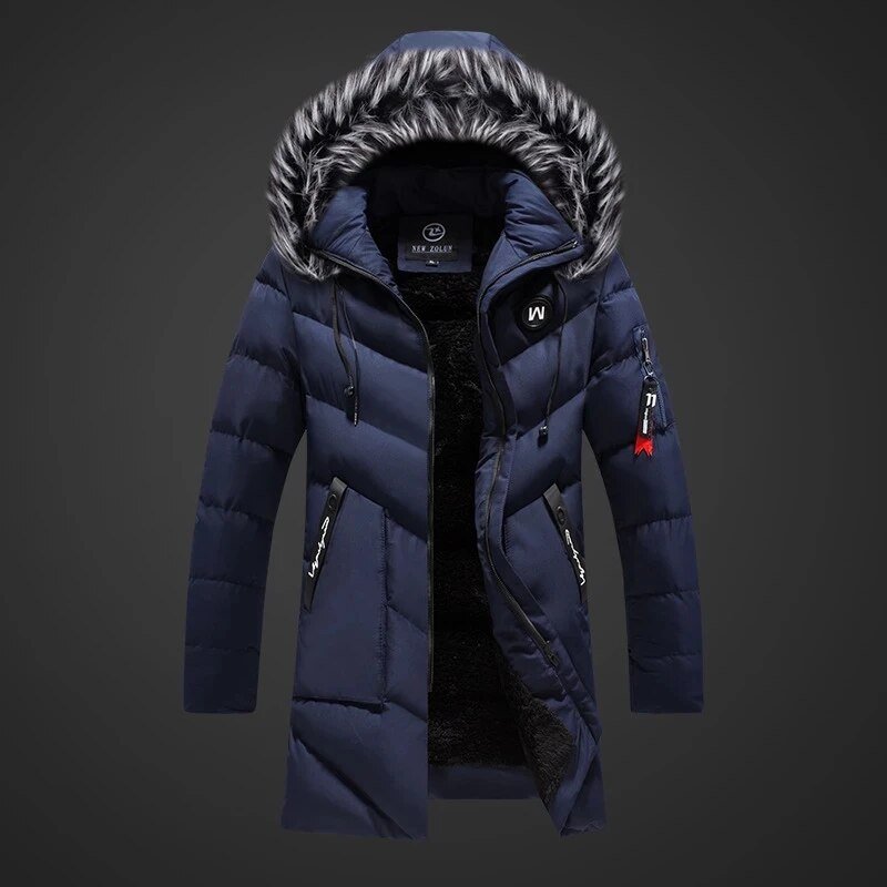 Płaszcz Męski | Długi krój z kapturem i podwójnym zapięciem - Arkadya Outlet - Coats