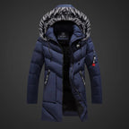 Płaszcz Męski | Długi krój z kapturem i podwójnym zapięciem - Arkadya Outlet - Coats