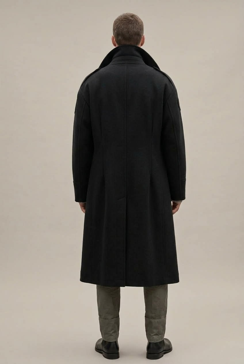 Płaszcz Męski | Dwurzędowy krój z klapami i długością do kolan - Arkadya Outlet - Coats