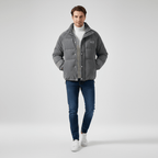 Płaszcz Męski | Luźny krój z zamkiem błyskawicznym na całej długości - Arkadya Outlet - Coats