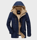 Płaszcz Męski z Kapturem | Pikowana Izolacja na Zimę i Kieszenie - Arkadya Outlet - Coats