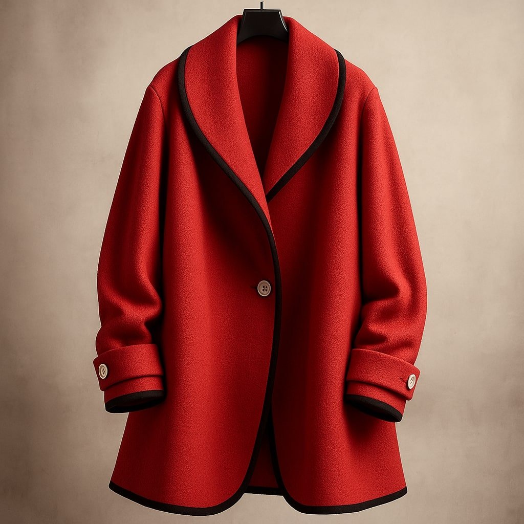 Płaszcz zimowy damski jednorzędowy – długi krój - Arkadya Outlet - Women Jacket