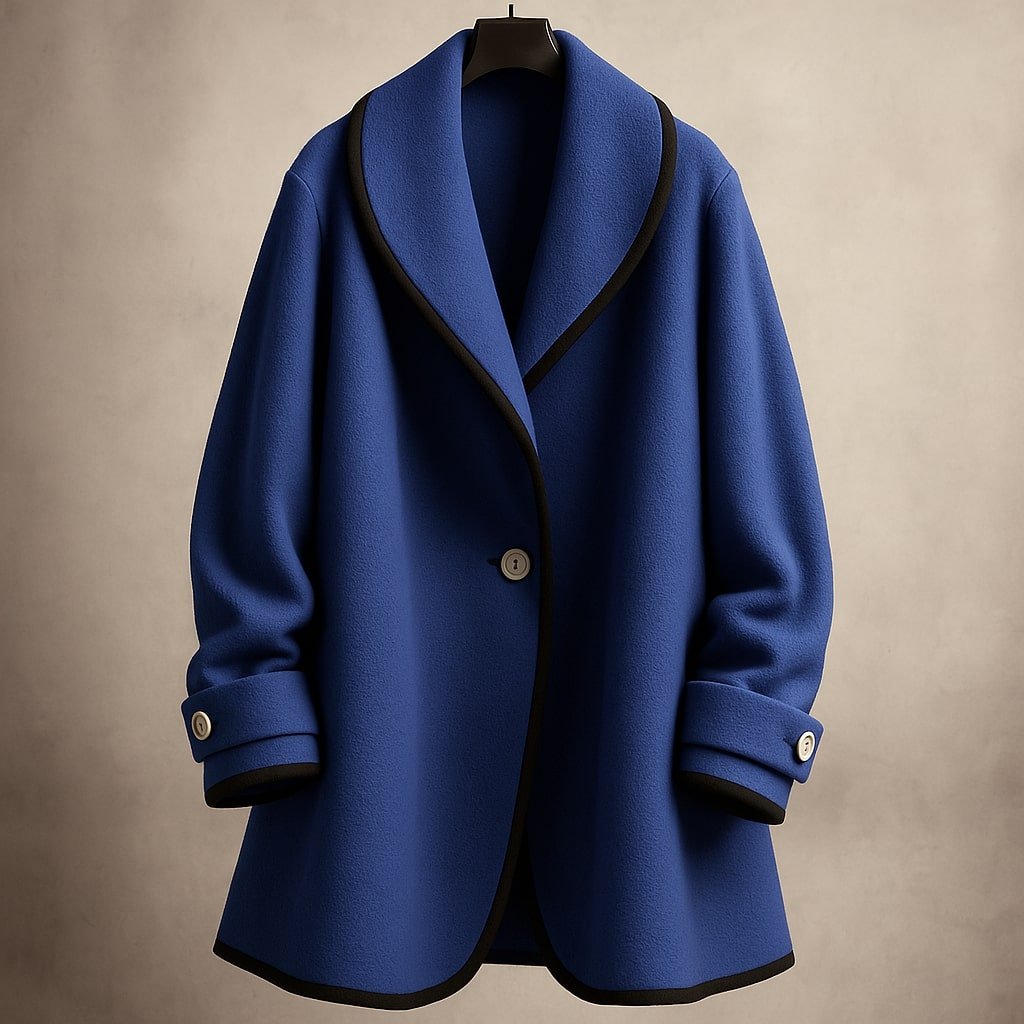 Płaszcz zimowy damski jednorzędowy – długi krój - Arkadya Outlet - Women Jacket