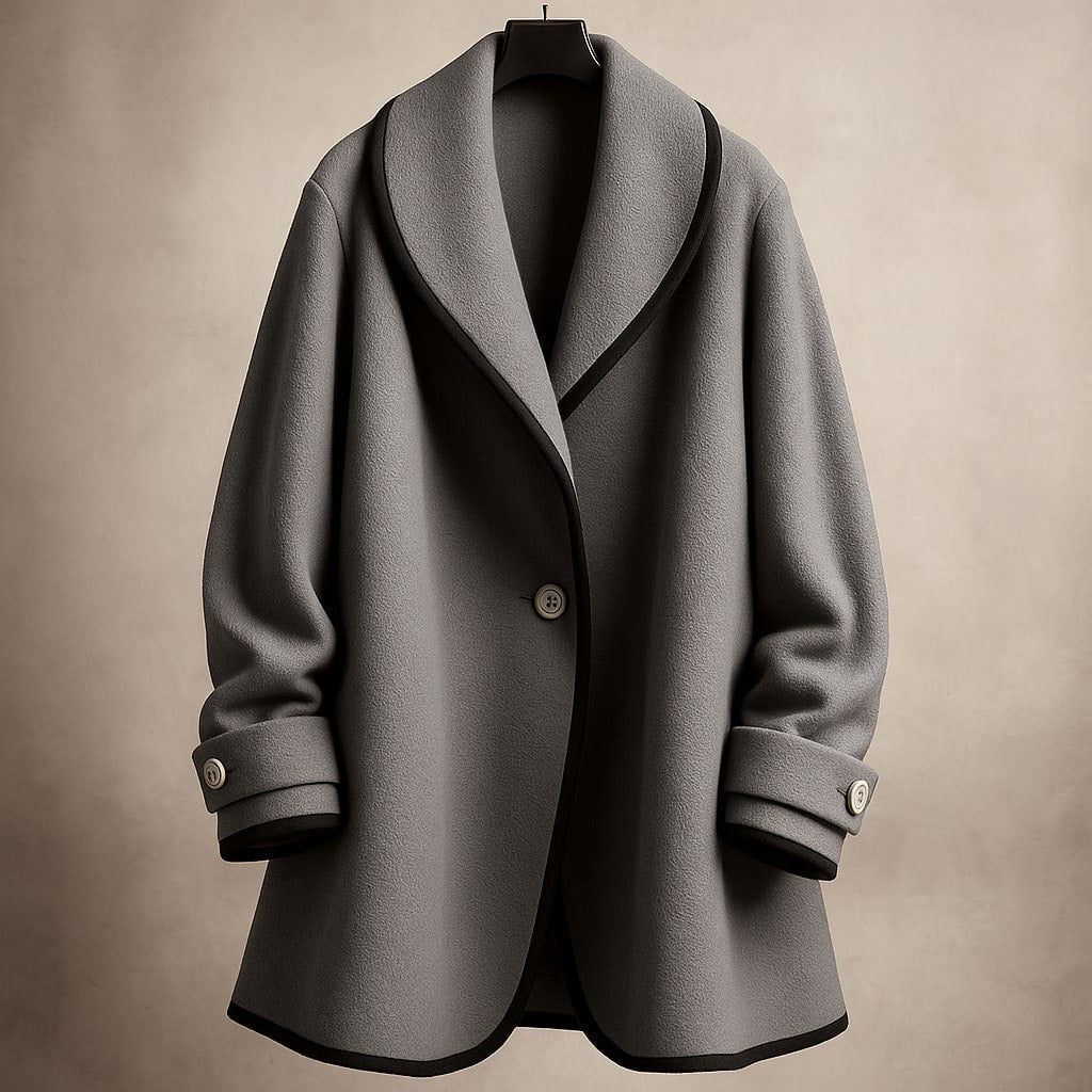 Płaszcz zimowy damski jednorzędowy – długi krój - Arkadya Outlet - Women Jacket