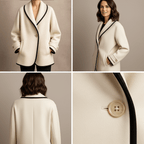Płaszcz zimowy damski jednorzędowy – długi krój - Arkadya Outlet - Women Jacket