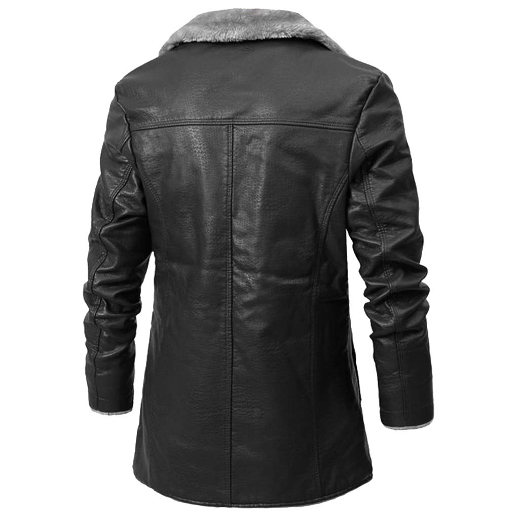 Płaszcz zimowy męski długa długość prosty krój z ociepleniem - Arkadya Outlet - Men Jacket