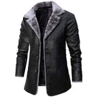 Płaszcz zimowy męski długa długość prosty krój z ociepleniem - Arkadya Outlet - Men Jacket