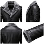 Płaszcz zimowy męski długa długość prosty krój z ociepleniem - Arkadya Outlet - Men Jacket
