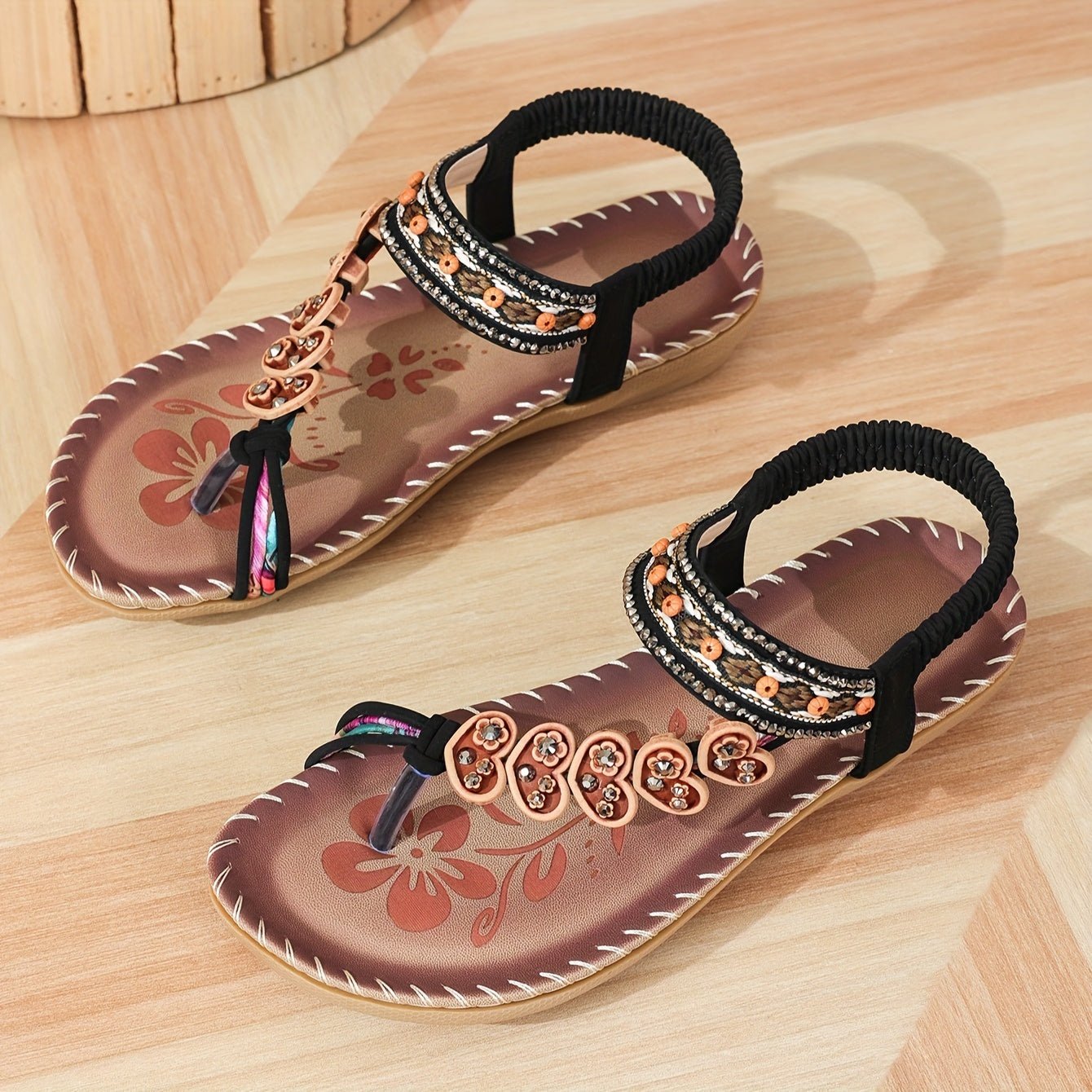 Sandały damskie wsuwane – odkryte palce, płaska podeszwa - Arkadya Outlet - Women Sandals
