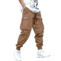 Spodnie cargo męskie dopasowana nogawka z wieloma kieszeniami - Arkadya Outlet - Men Pants